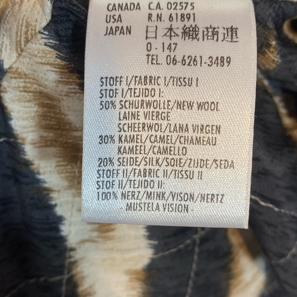 Gorgeous Escada Tan Wool/Camel/Silk Jacket with Mink Collar SZ 38 LIKE NEW - Picture 11 of 11